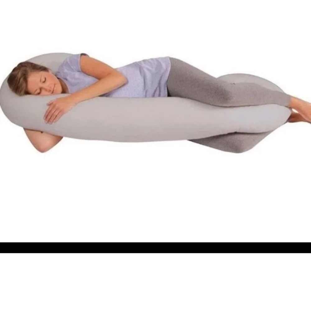 Leach snoogle maternity pillow, grey, like new